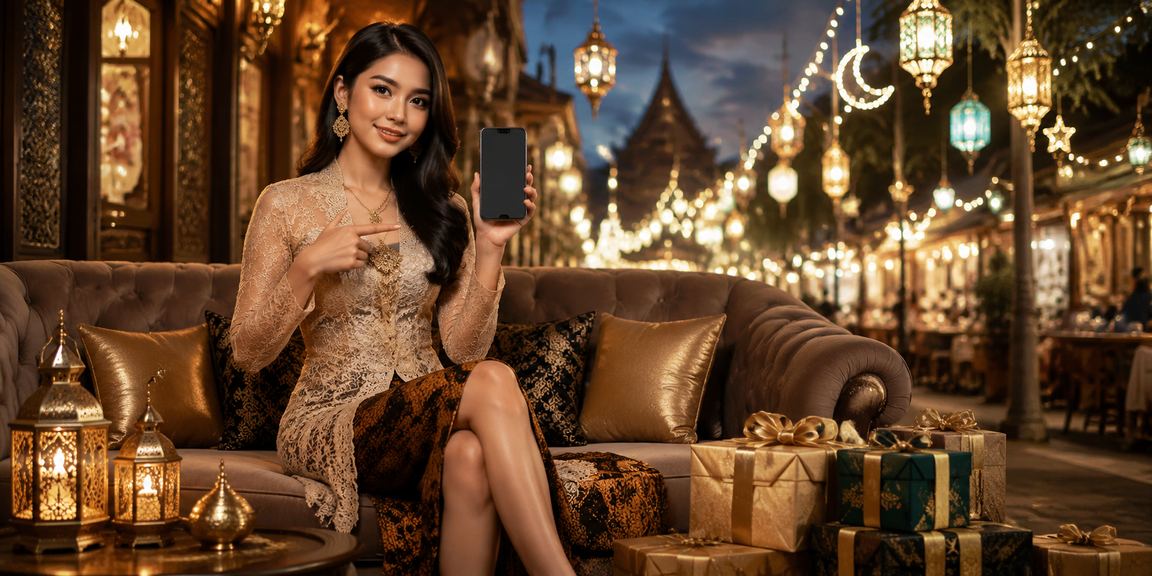 Suasana malam pasar Vietnam dengan promosi bonus pendaftaran yang menarik